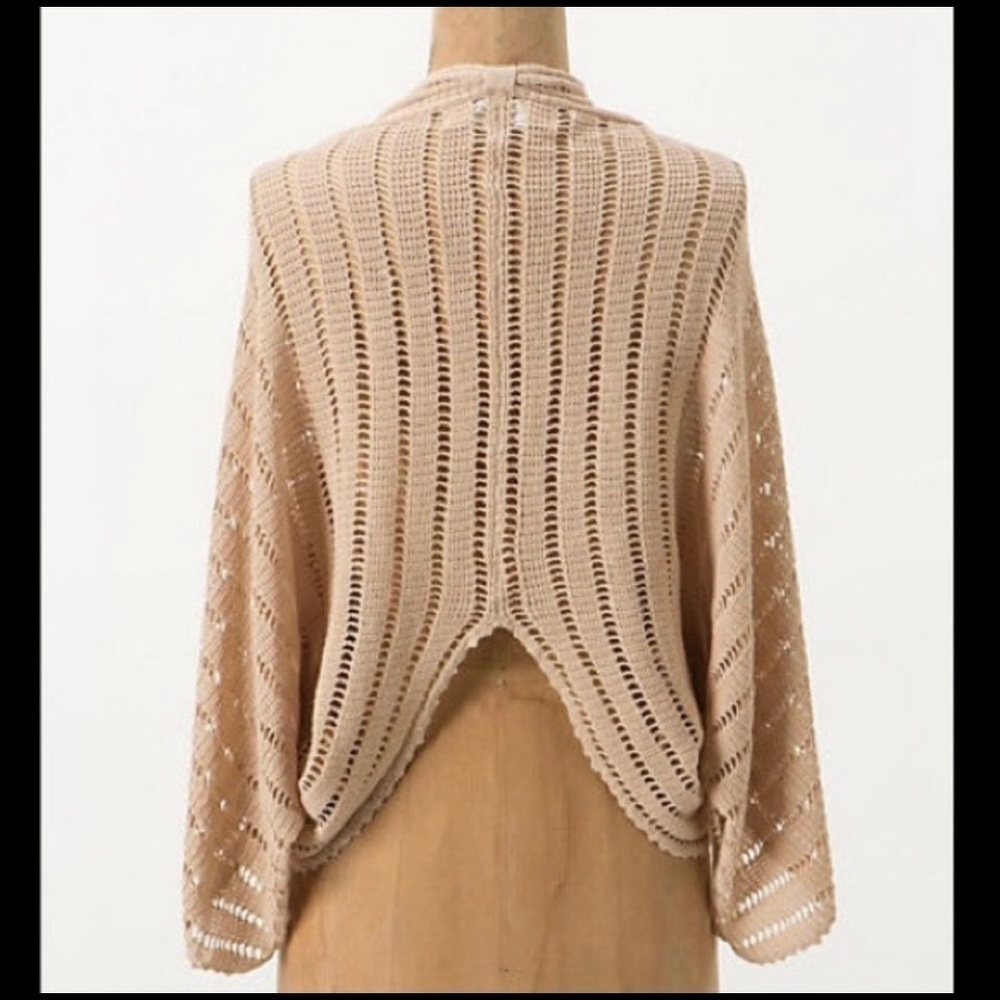 Anthropologie Sparrow Hammock Cardi Shrug. Beige - Picture 2 of 7